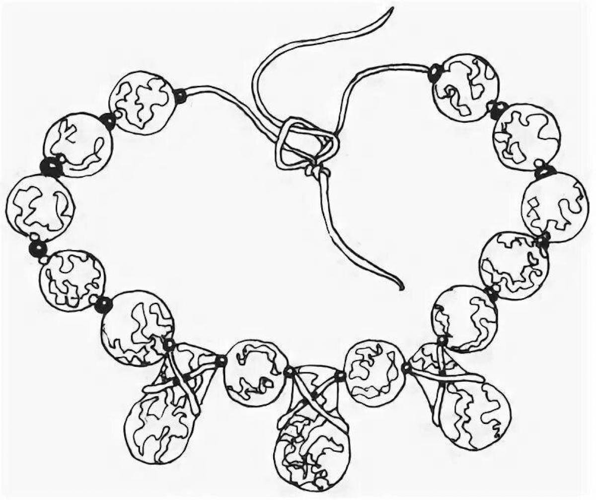 Exquisite necklace coloring page