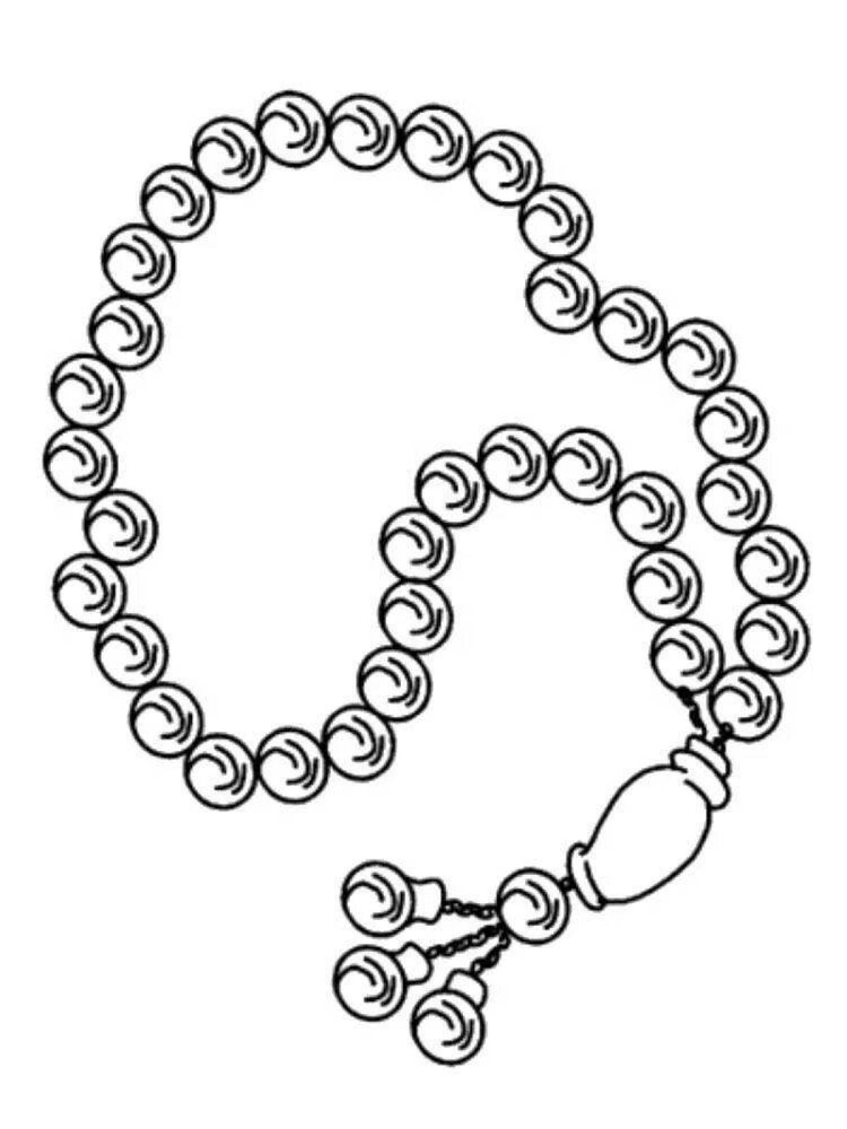Intricate necklace coloring page