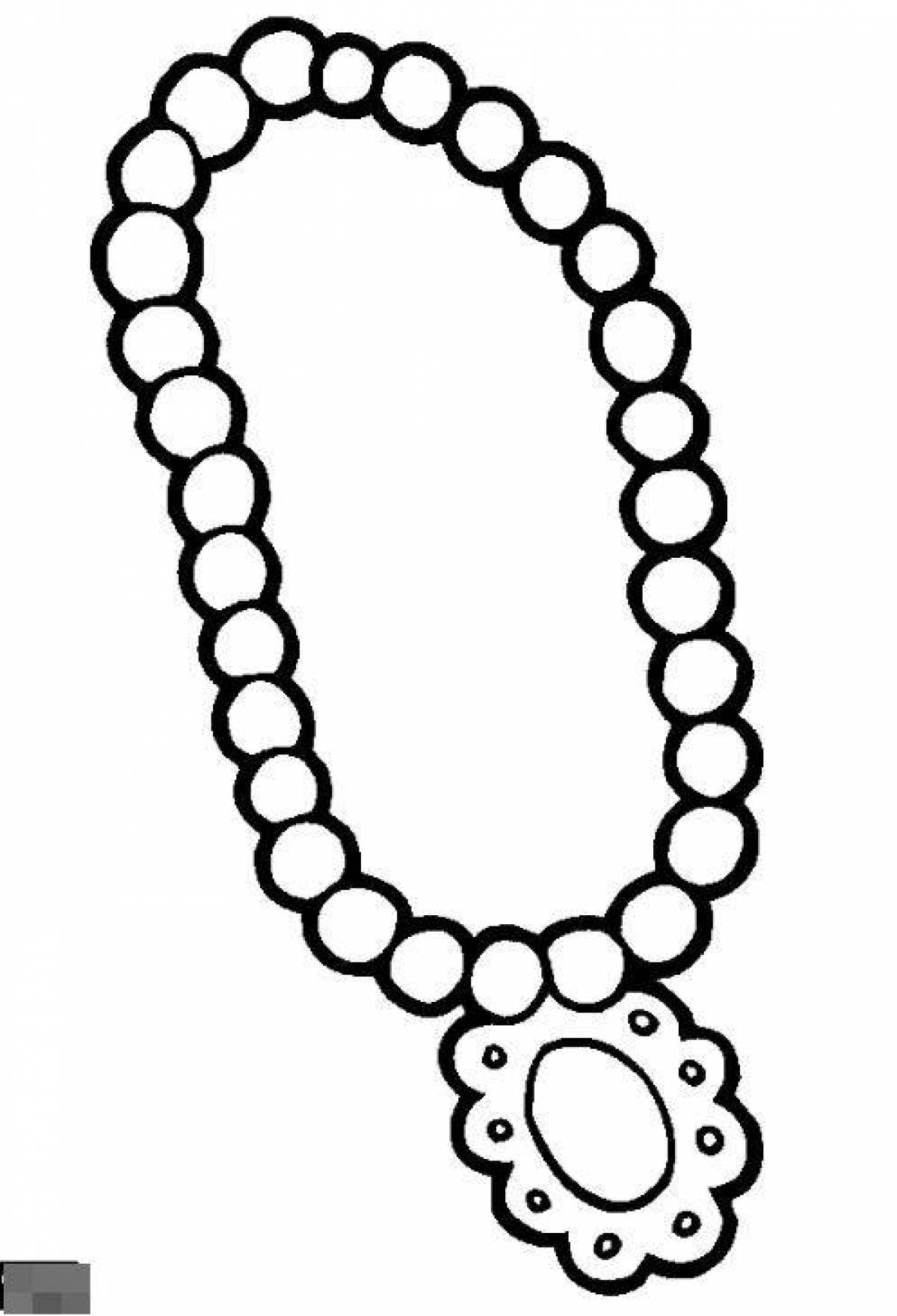 Coloring Page of a Spectacular Necklace