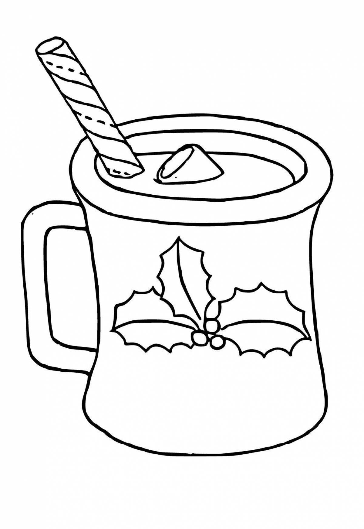 Animated cocoa coloring page