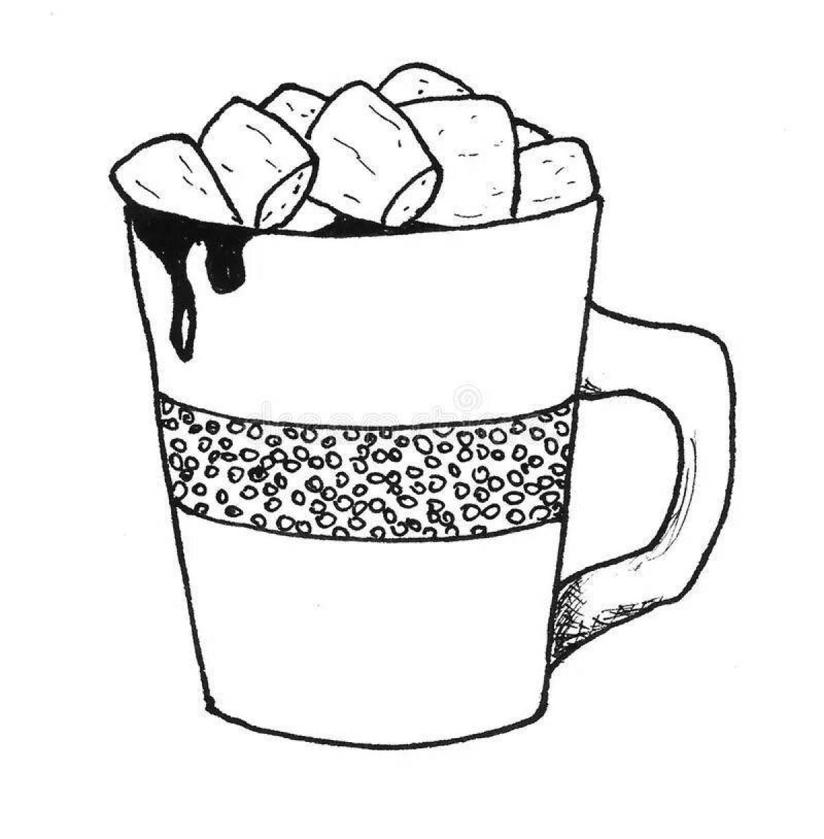Rampant cocoa coloring page