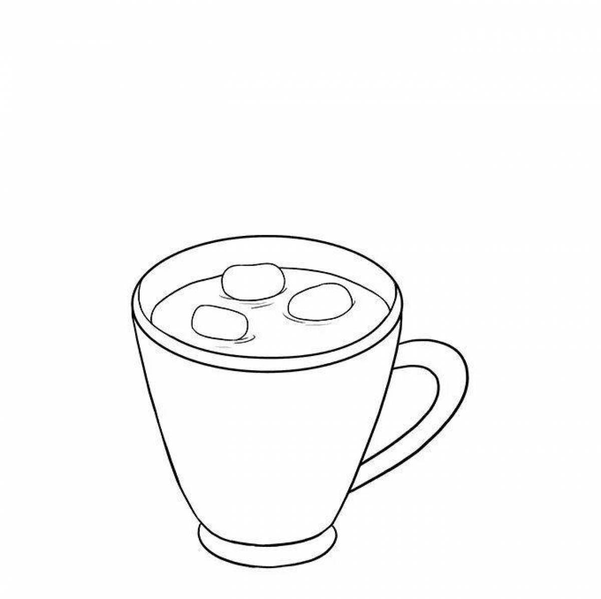 Jovial cocoa coloring page