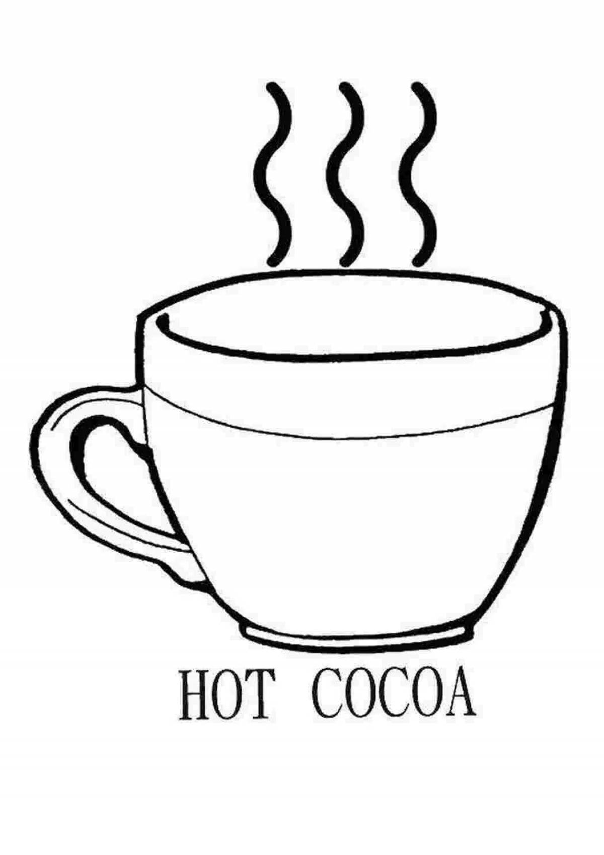Beautiful cocoa coloring page