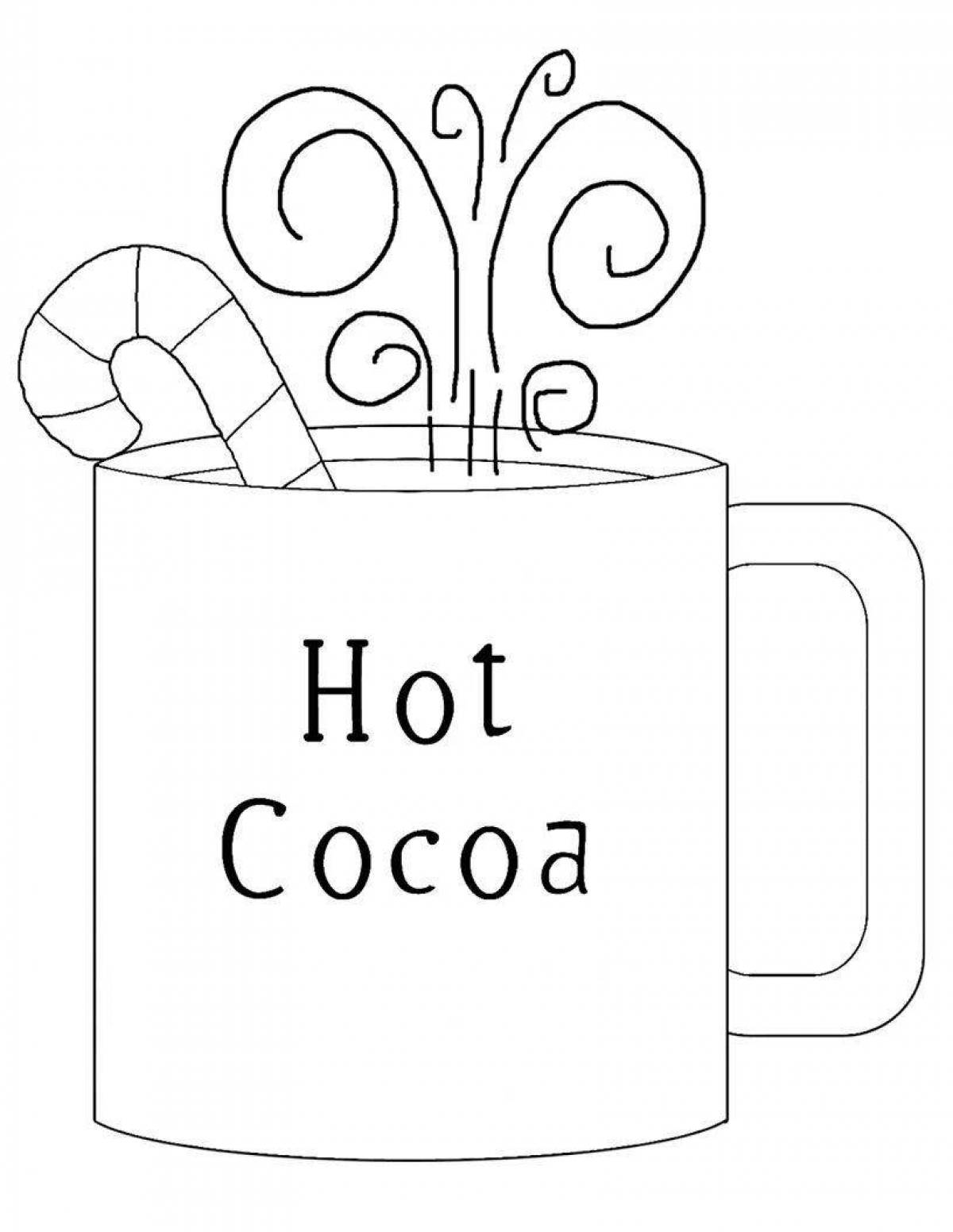 Amazing cocoa coloring page