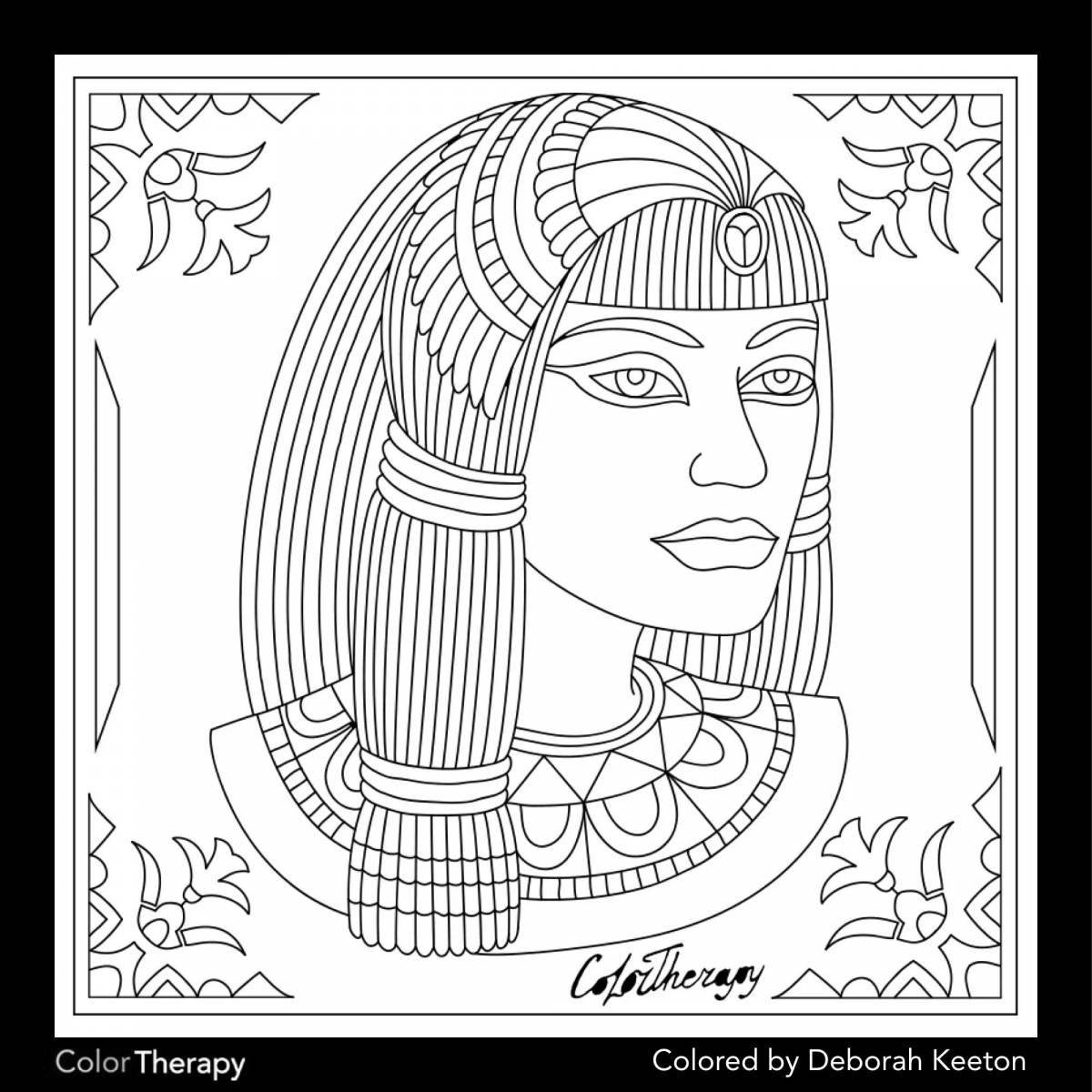 Cleopatra shining coloring book