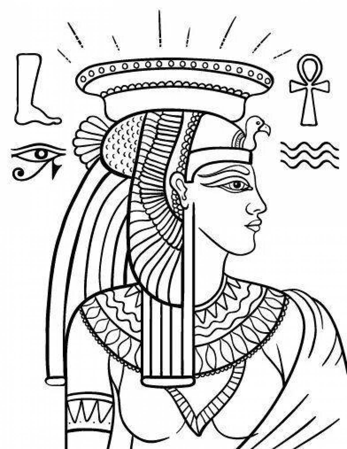 Cleopatra glitter coloring book