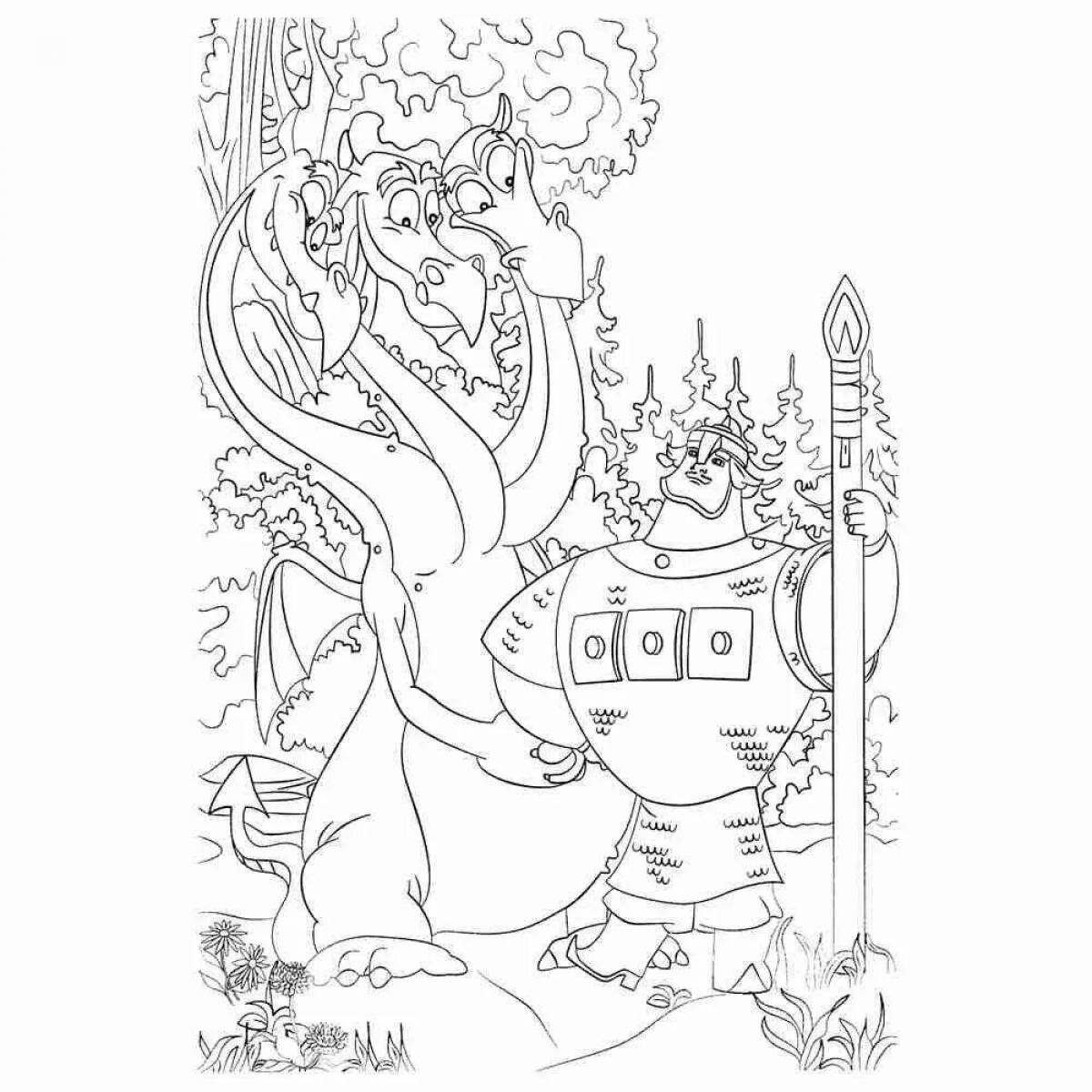 Coloring page wild dobrynya