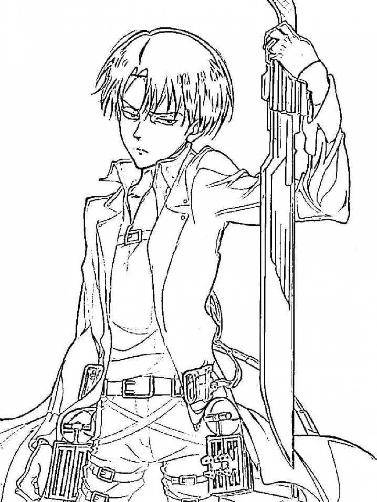 Colorful levi coloring page