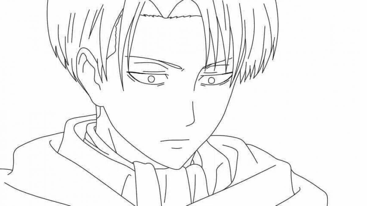 Charming levi coloring page