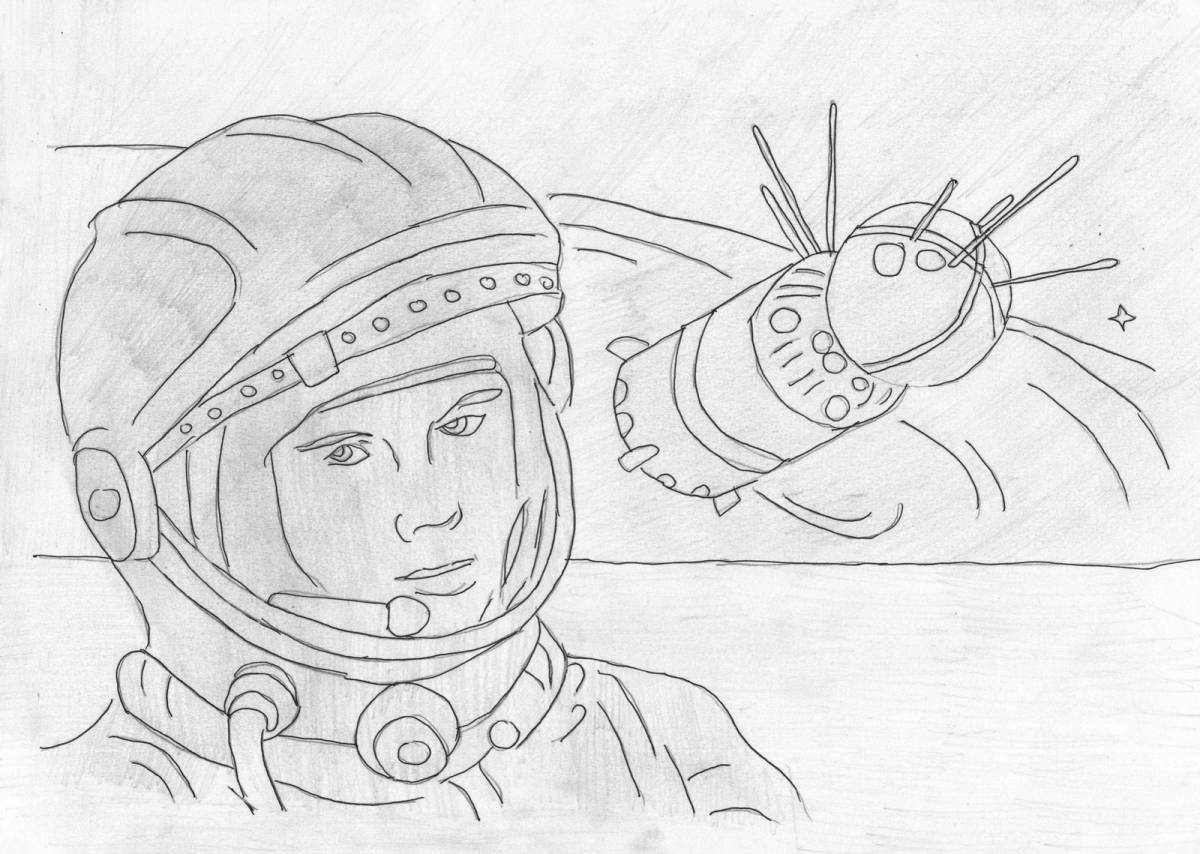 Gagarin's funny coloring book