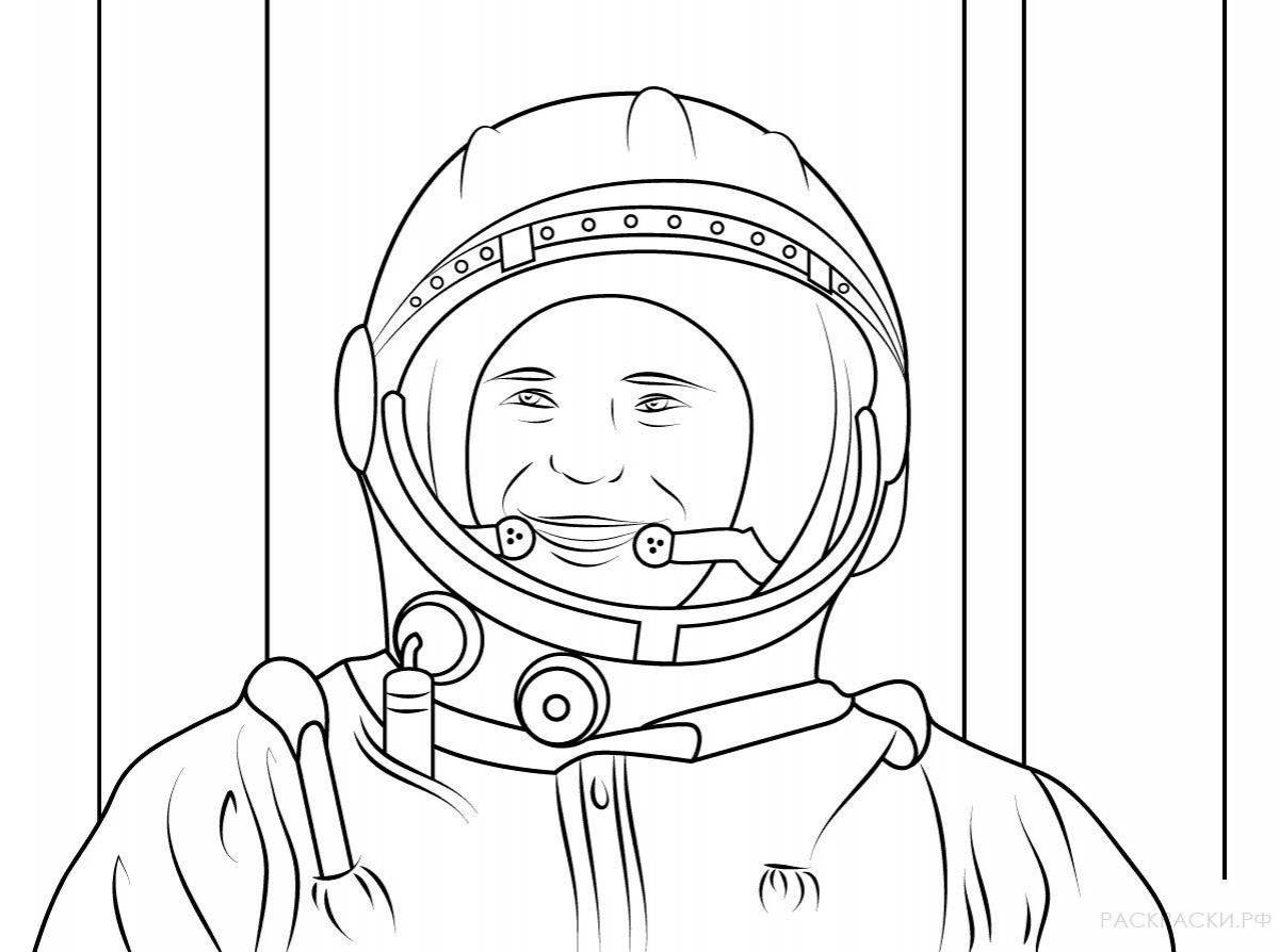 Gagarin's animated coloring book