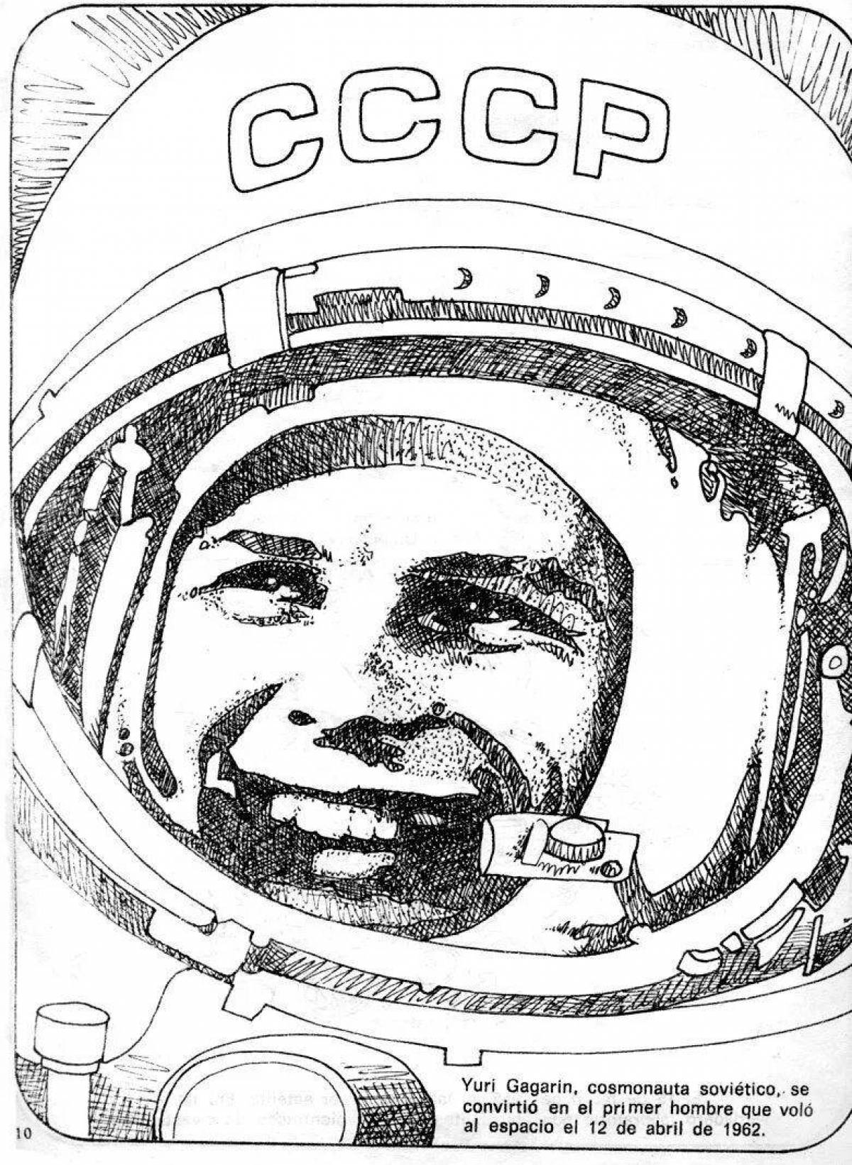 Gagarin coloring with colored splashes