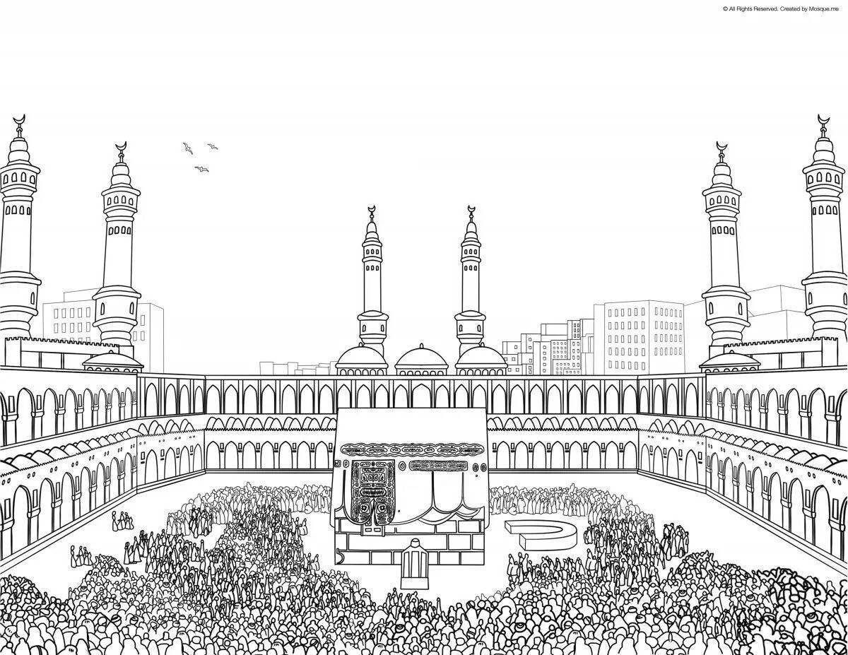 Coloring page magnificent kaaba