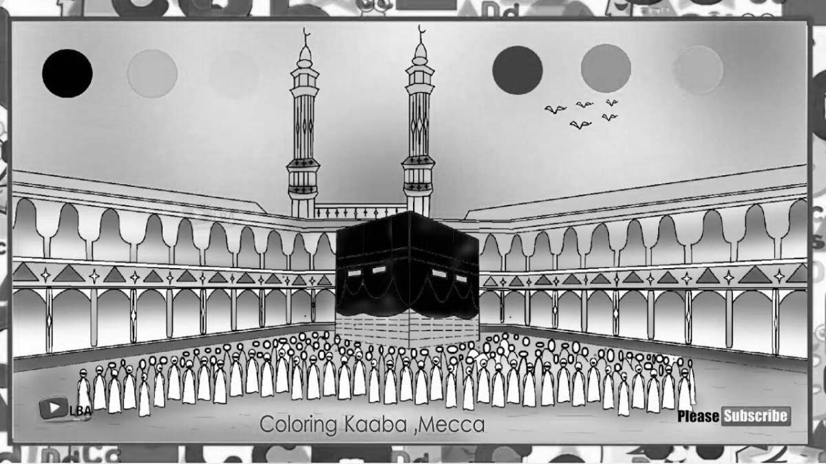 Beautiful coloring of the kaaba