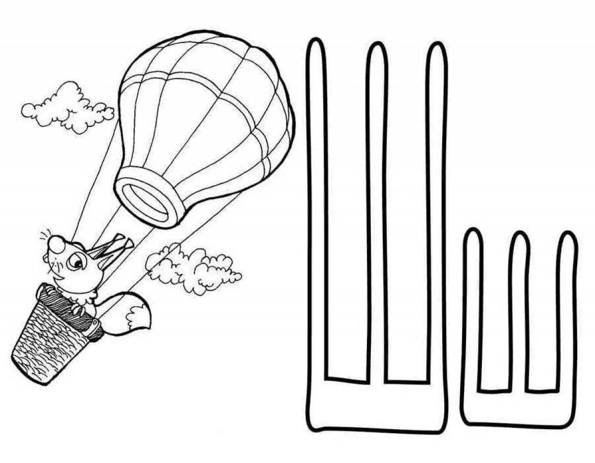 Attractive coloring page w