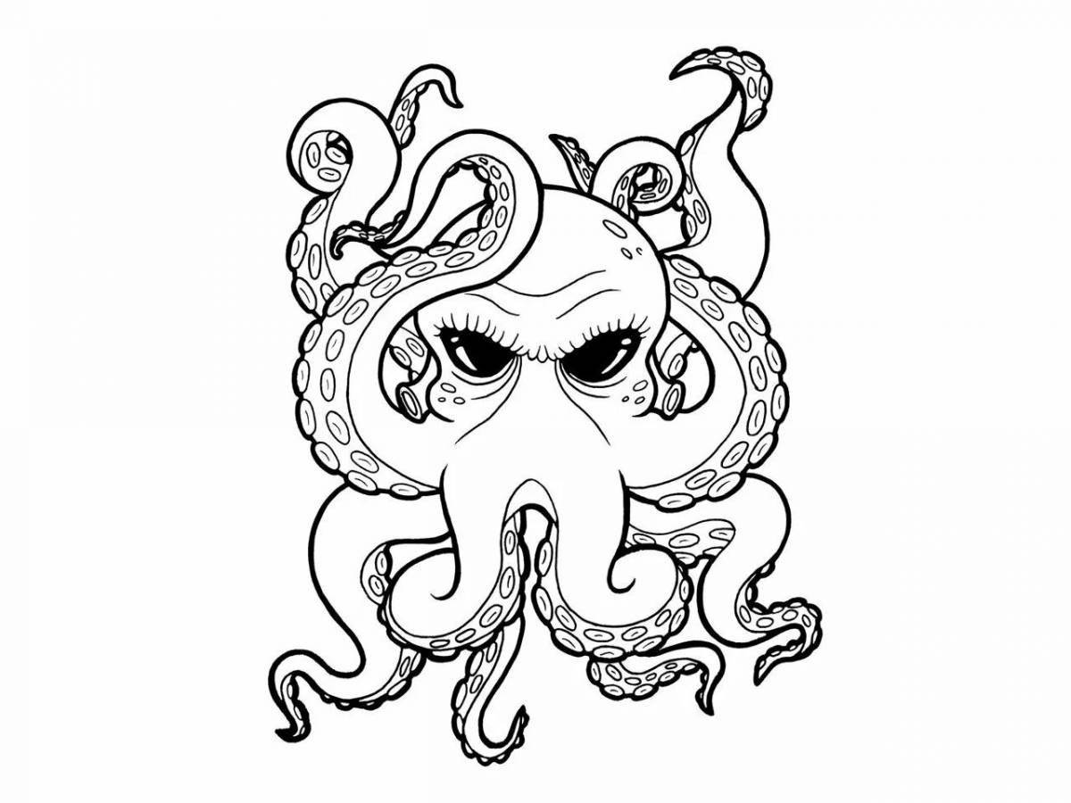 Charming cthulhu coloring book