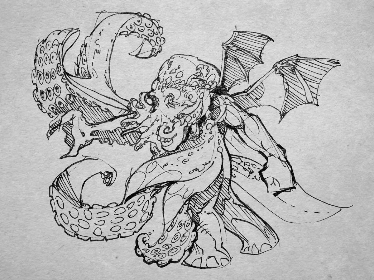 Exquisite cthulhu coloring book