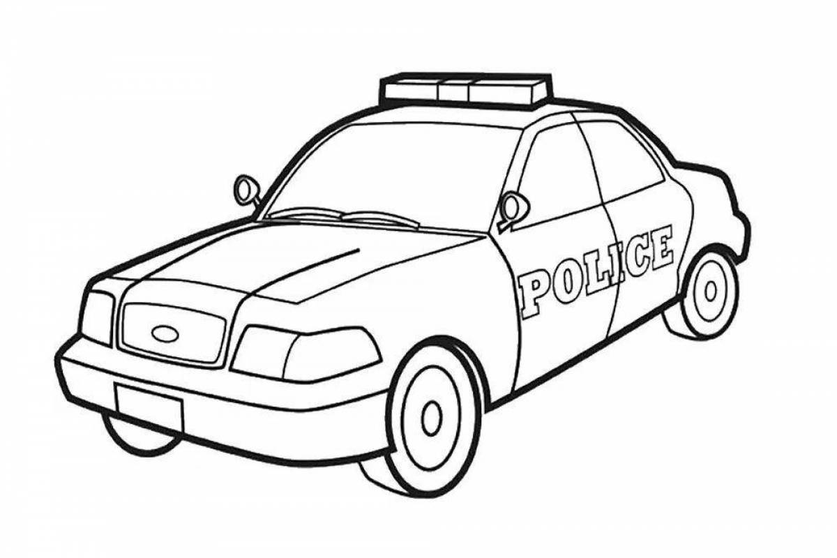 Vibrant police coloring page