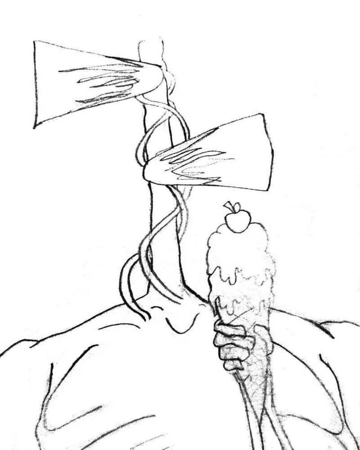Impressive pipehead coloring page