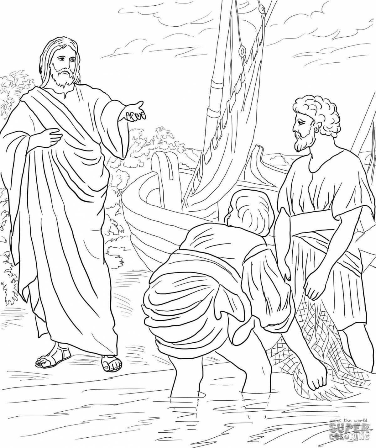 Great coloring book with biblical design