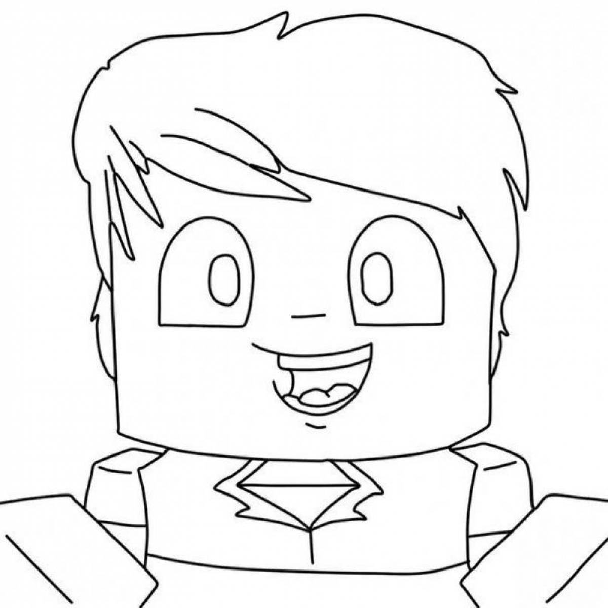 Coloring page happy youtubers