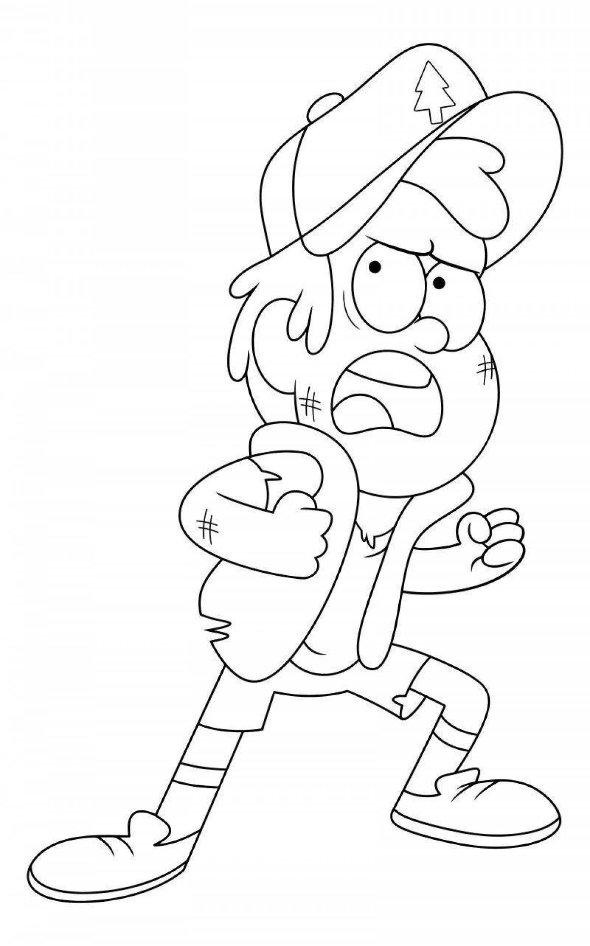 Dipper colorful coloring page