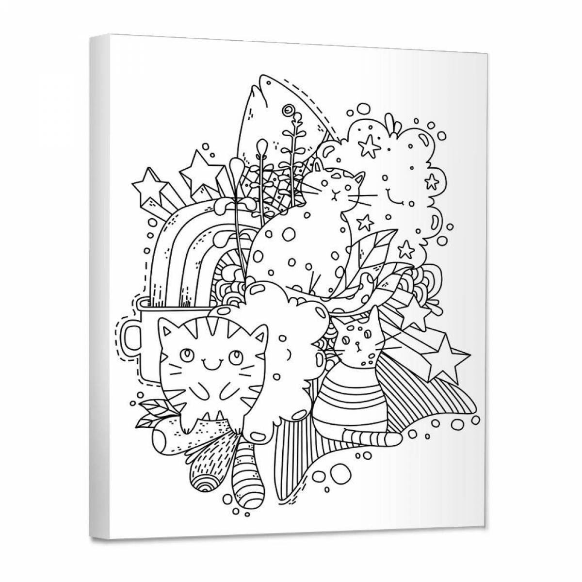 Colorful canvas coloring page