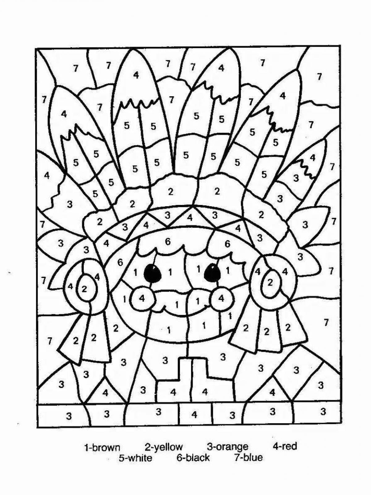Attractive coloring book in english