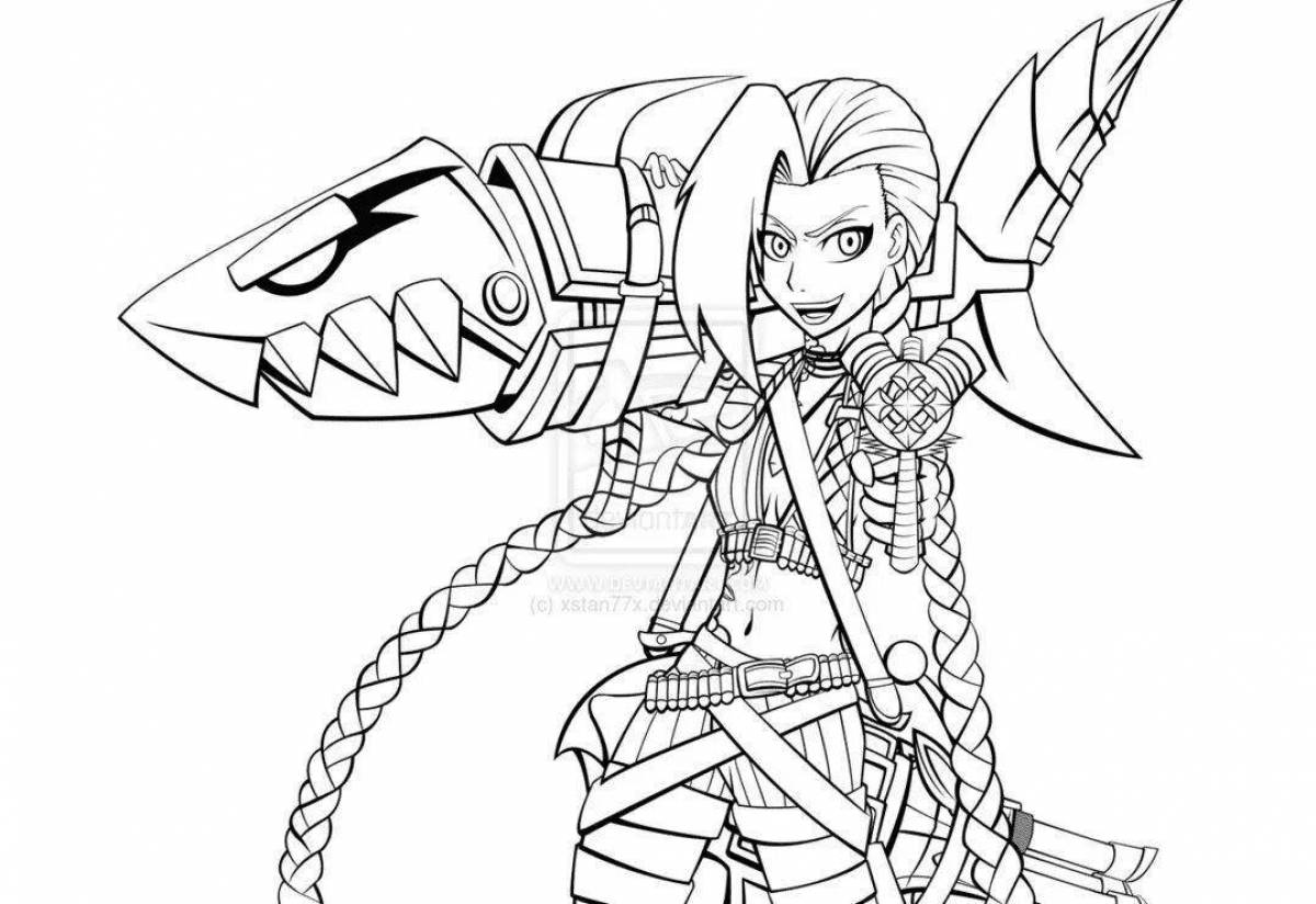 Colorful mobile legends coloring page