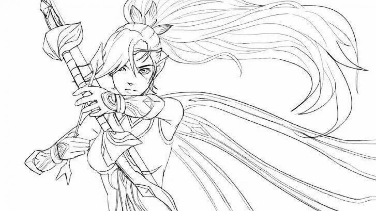 Coloring page cute mobile legends
