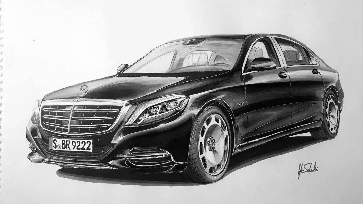 Grand Mercedes Maybach coloring page