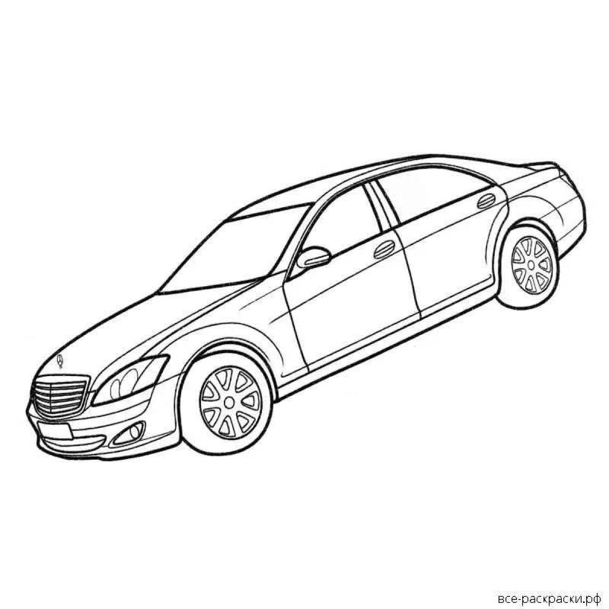 Glorious mercedes maybach coloring page