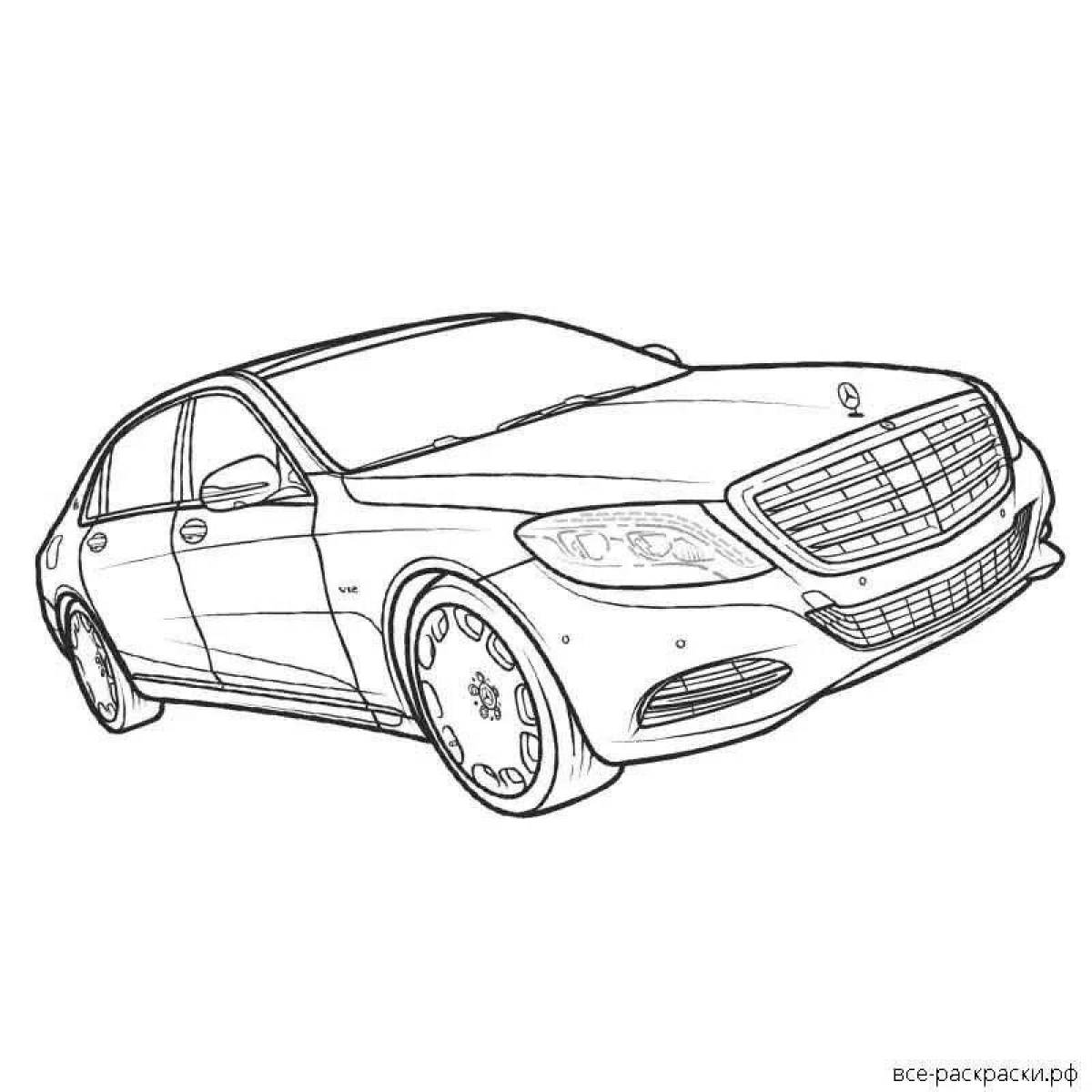 Amazing mercedes maybach coloring book