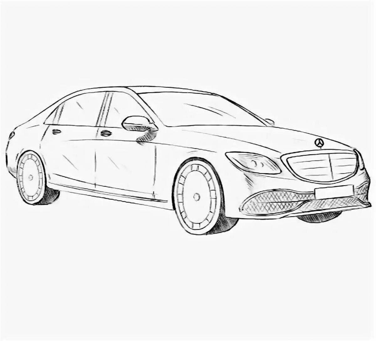 Luxury mercedes maybach coloring book