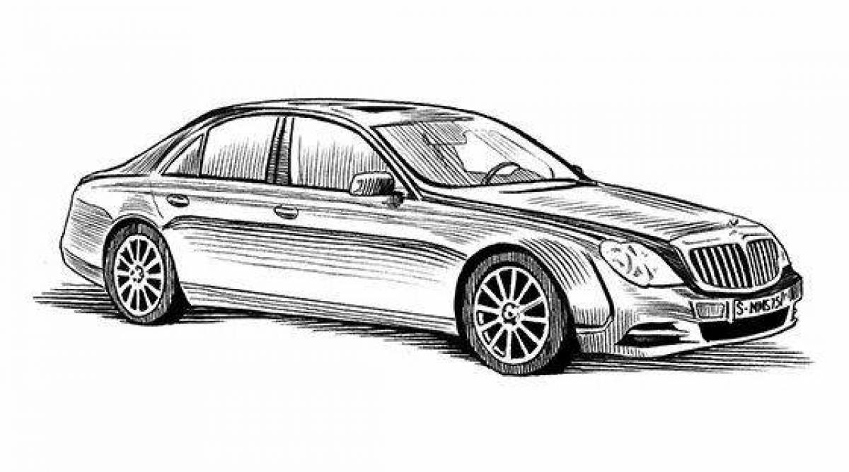 Gorgeous mercedes maybach coloring book