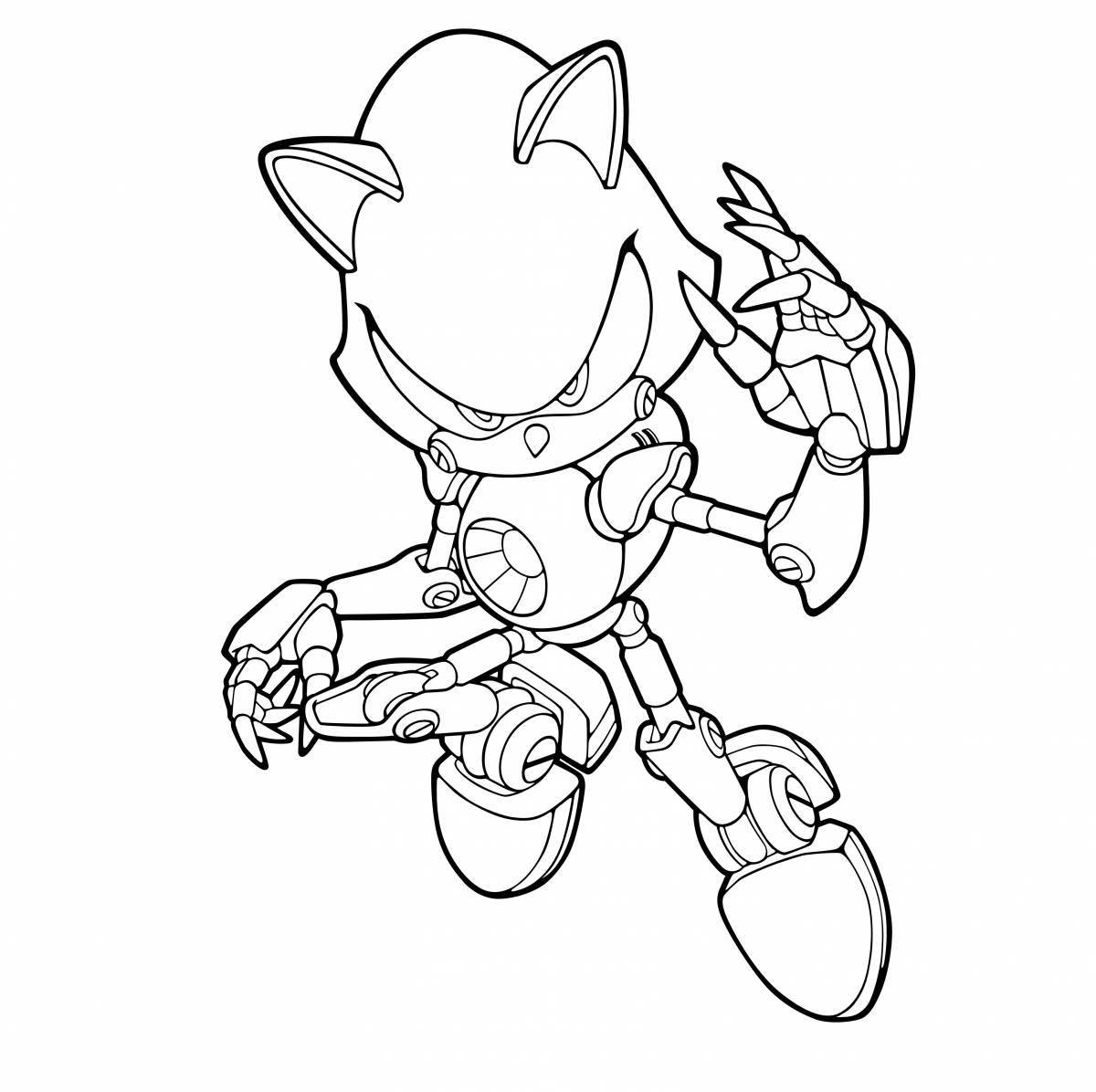 Metal sonic stylish coloring book