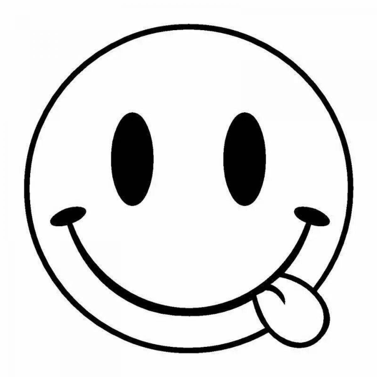 Animated smiley face coloring book
