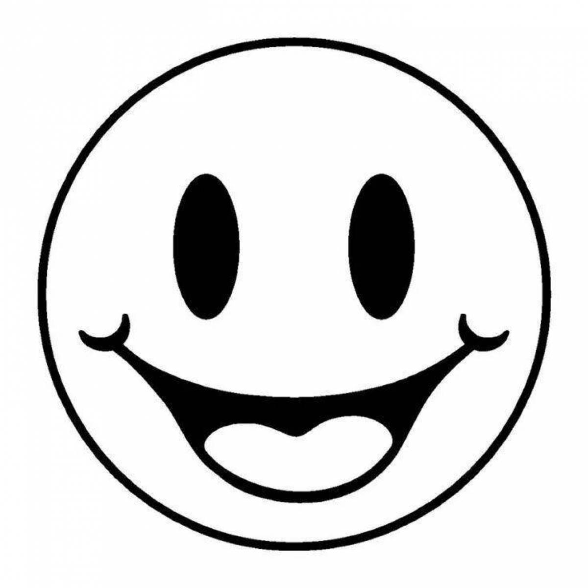 Witty smiley face coloring book