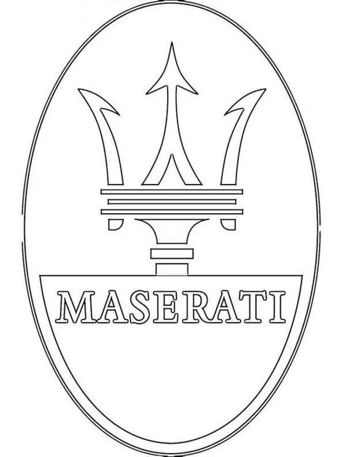 Dazzling car logo coloring page