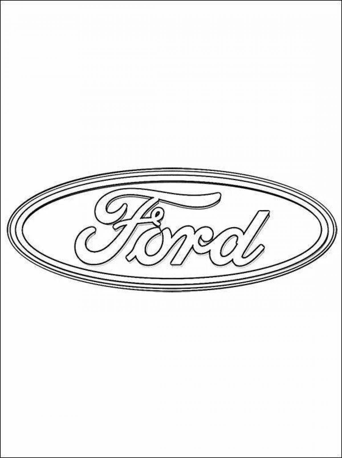 Coloring book shining car logo