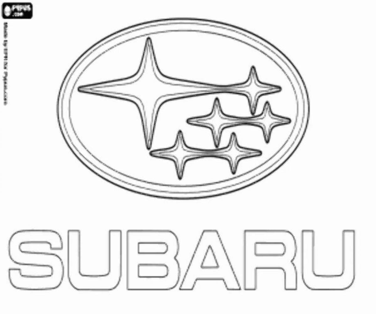 Glam car logo coloring page