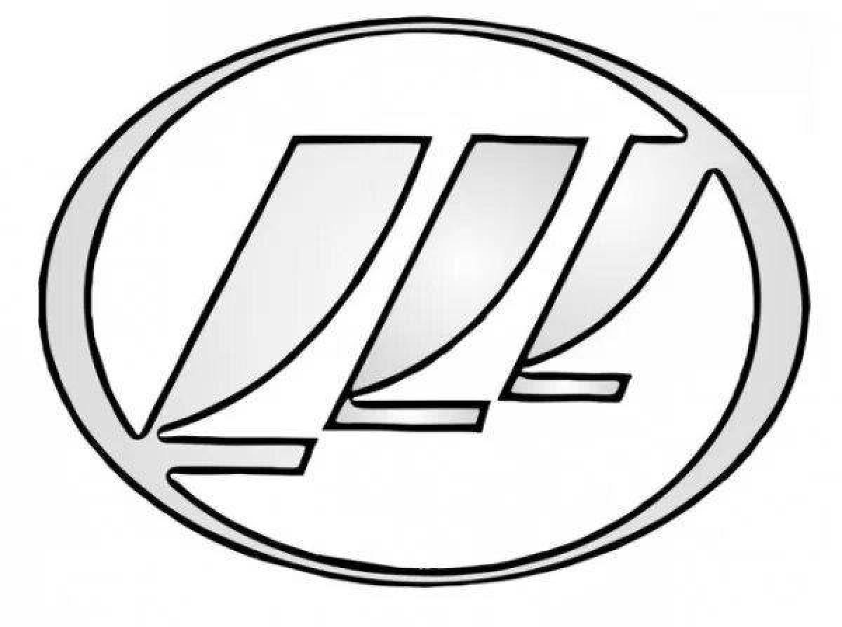Раскраска изысканная автомобильная логотип