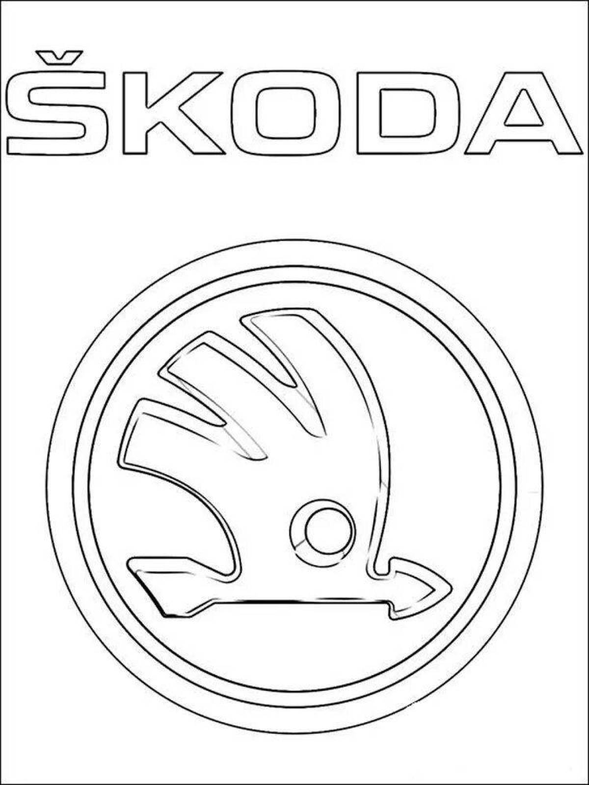 Majestic car logo coloring page