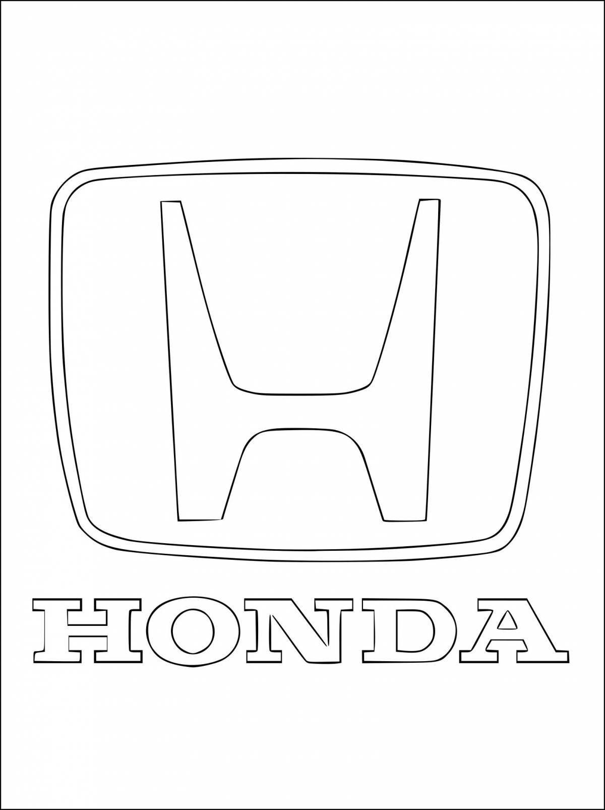 Elegant car logo coloring page