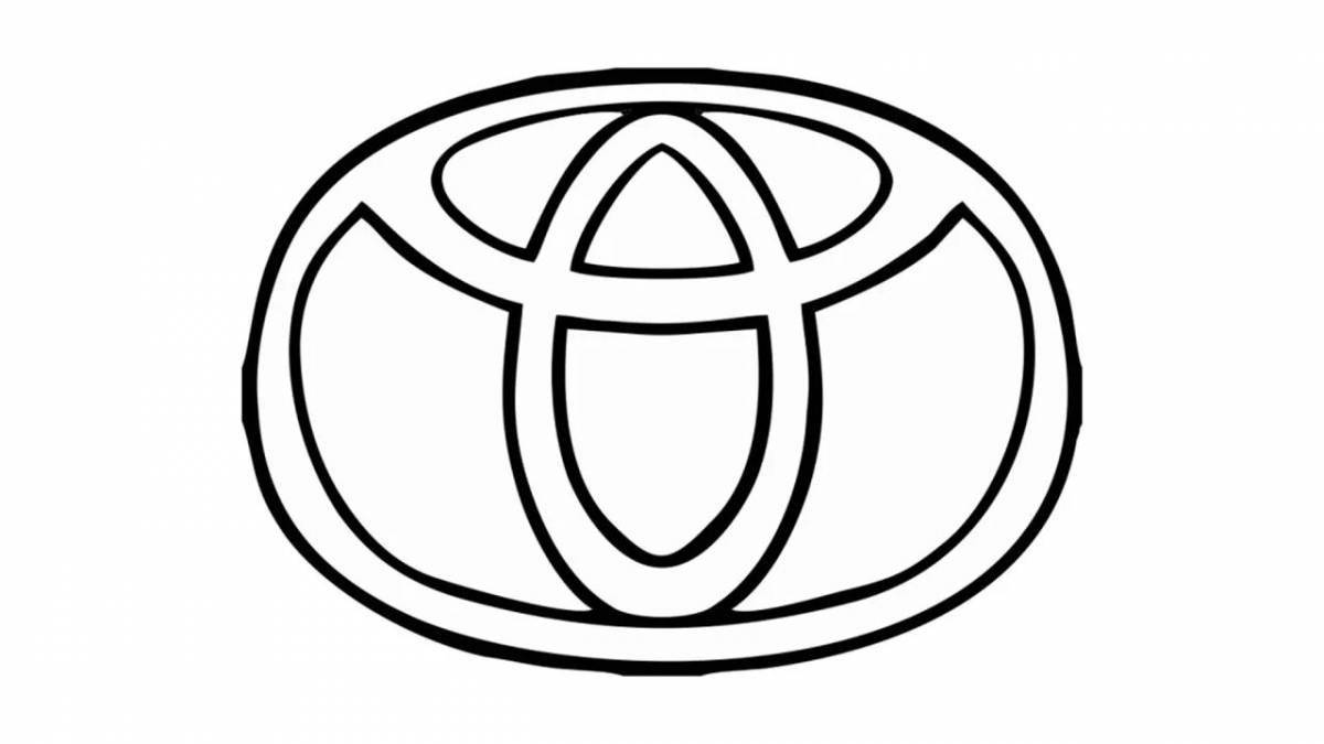 Живая страница раскраски с логотипом автомобиля