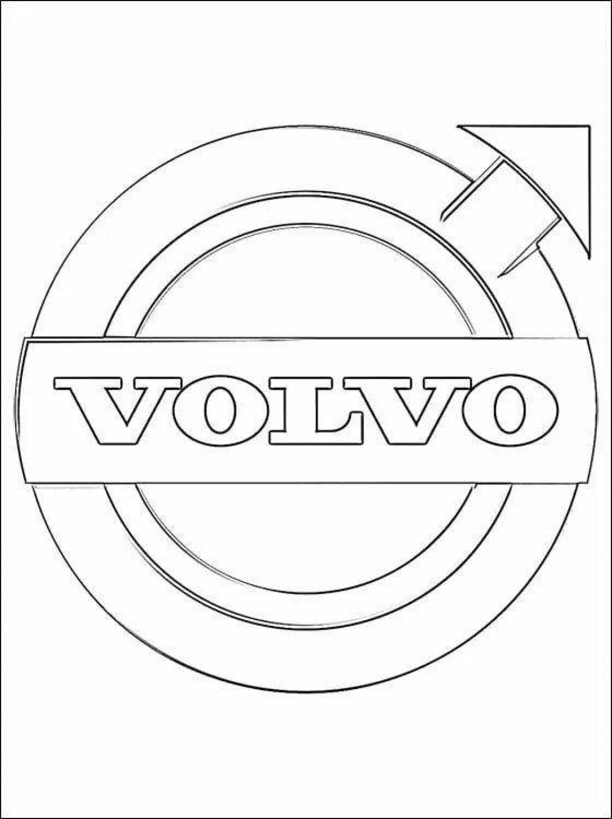 Coloring page with the joyful car logo