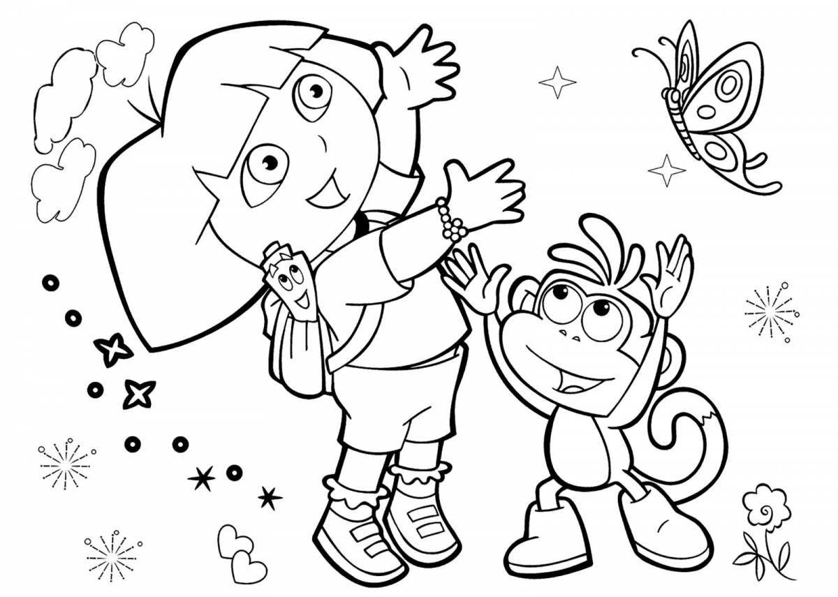 Coloring page of joyful carousel channel