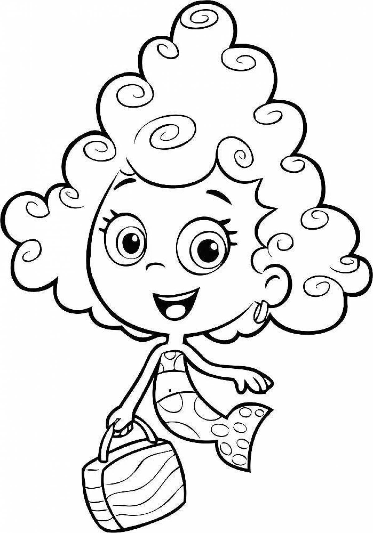Channel fun carousel coloring page