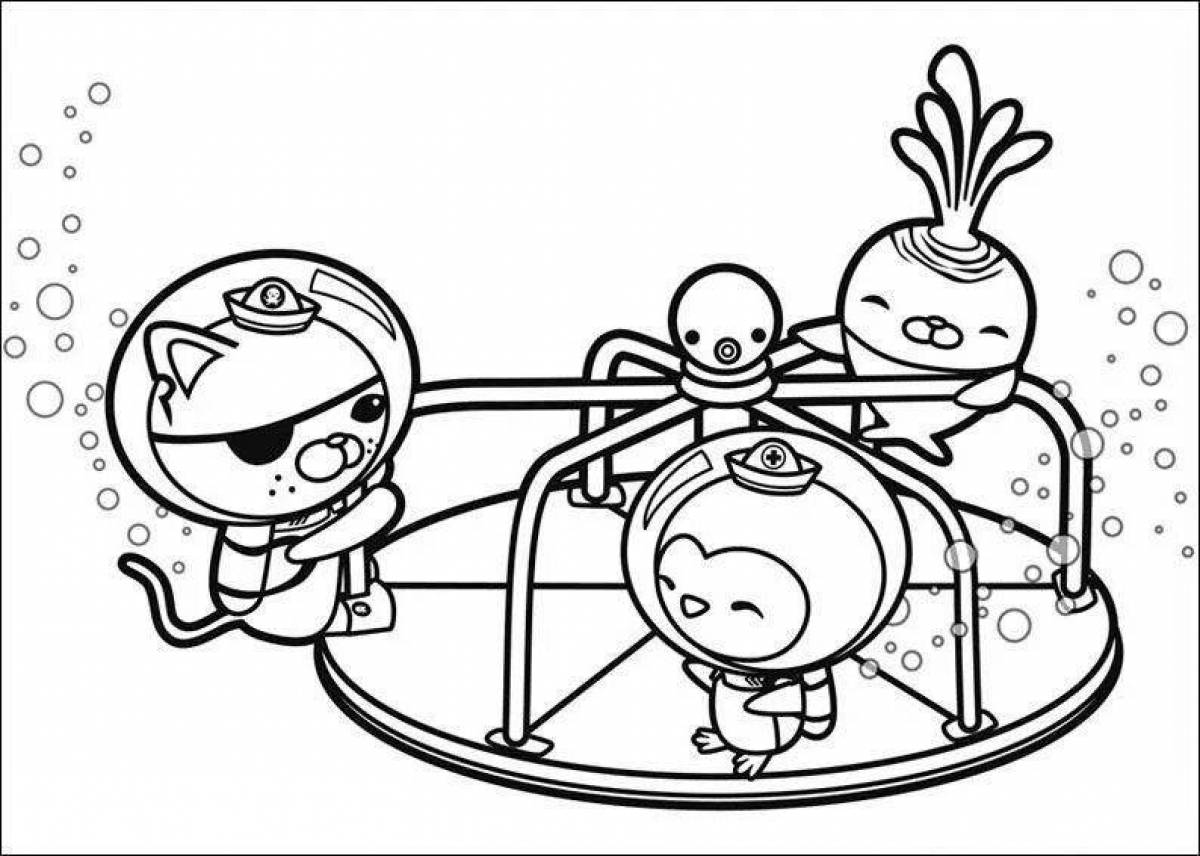 Great carousel channel coloring page