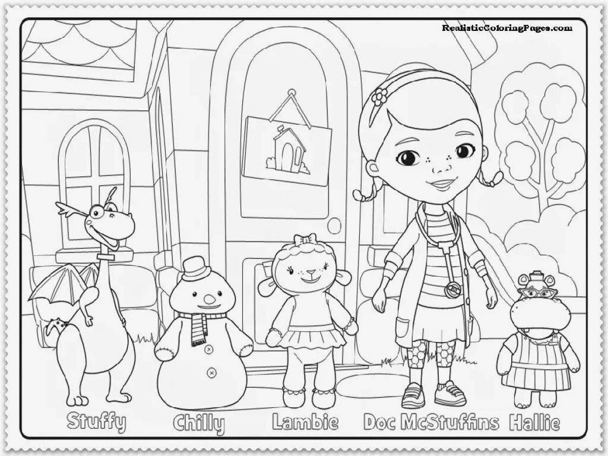 Joyous carousel channel coloring page